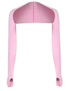 1 pieza Blusa corta casual con abertura frontal y mangas tipo murciélago, que deja al descubierto el abdomen - multicolor - Ver 10