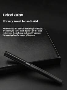 Luxury Metal Black Lacquer Fountain Pen Gift Box, Fine Nib Quality Pen Gift Set For Men, Women, Professional, Office Pen School Supplies, Back To School