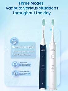 PHILIPS 电动牙刷 S 系列 HX2418，2 分钟定时器，30 秒间隔提醒，深度清洁牙缝 - 彩色 - 查看 6