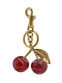 Llavero con colgante de cereza, llaveros de mujer adorables - Llaveros de coche para bolsos - Regalos del Día de San Valentín