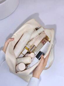 3-1pc Hanging Toiletry Kit Transparent PVC Toiletry Bag For Makeup Tools Waterproof Portable Zipper Make Up Organizer Minimalist For Women For Bathroom Wash Bag Gift For Mom Beach Bag Beach Essentials Beach Towel Organizer Beach Accessories Beach Stuff Holiday Bag Holiday Essentials For Summer For Vacation