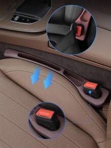 2pcs Car Seat Gap Filler With Storage Compartment, Seat Crevice Anti-Leakage Seal Strip, Universal Multi-Functional Car Seat Edge Gap Filler