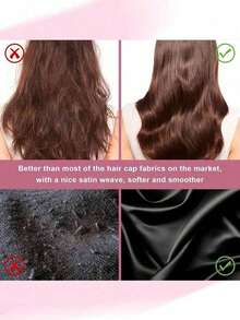 1 PUC Bandană de lux din mătase satinată cu cravată reglabilă - Căciulă ușoară pentru îngrijirea părului, potrivită pentru împletituri, păr ondulat, păr lung pentru confort toată noaptea