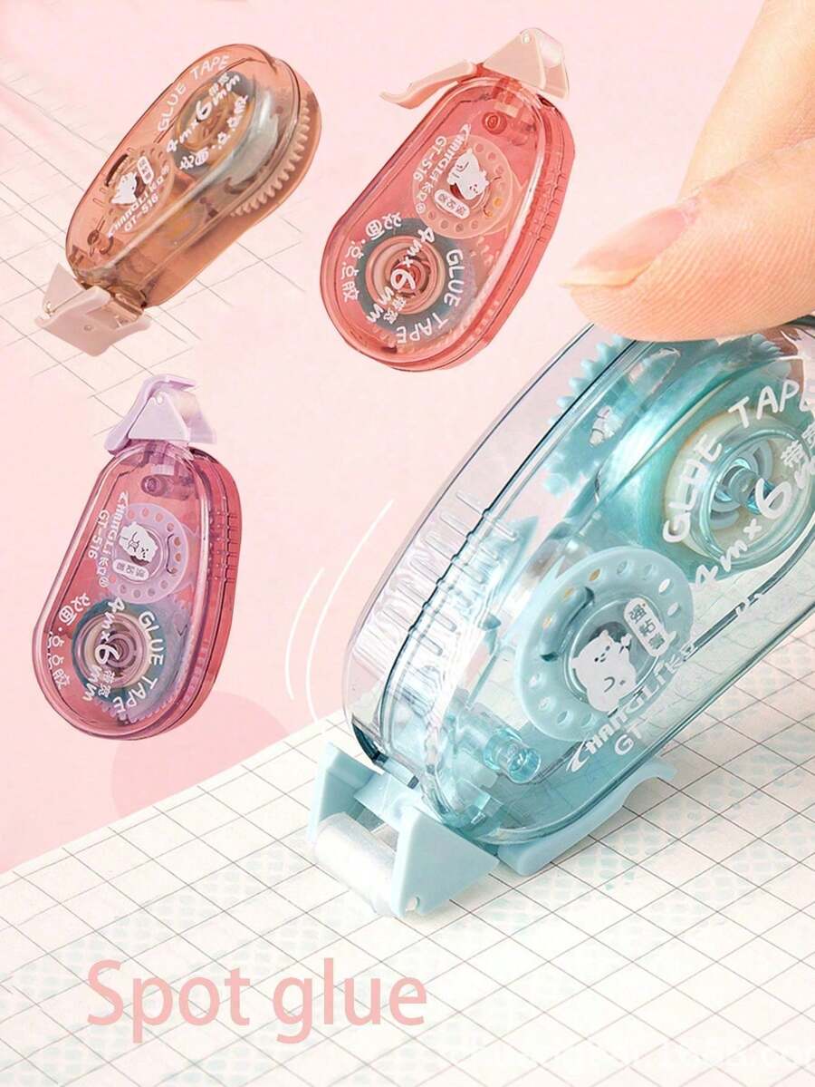 Roll Coated Double-Sided Tape,Permanent Adhesive Scrapbook Tape Dispenser Runner, Glue Tape Roller For Scrapbooking, Crafts And Arts Projects, Photo, Smooth & Clean, For Scrapbooking, Home School Office, Journaling Supplies