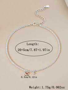 1pc 925 Sterling Silver Snowflake Single Layer Anklet, Minimalist Niche Design, Versatile For Everyday, Dating, Beach, Gift For Girlfriend