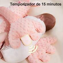 Calmante Muñeca de Palma Muñeca Suave Juguete Tierno para Niños con la Función de Palmadita Proporciona Seguridad para Que el bebé Calmante Duerma (color rosa) - Rosa - Ver 7