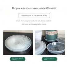 10pcs Garden Plant Saucer Plastic Clear Drip Tray Round Flower Pot Base Snack Container Desktop Trash Storage