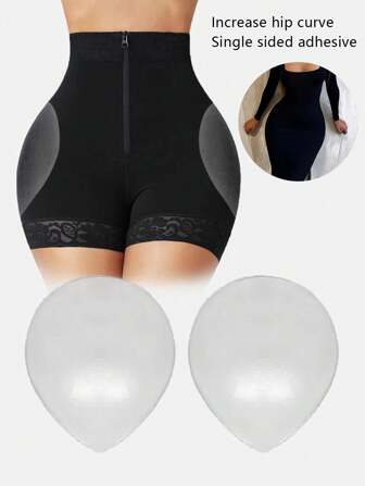 1 Pair Silicone Buttocks Shaping Adhesive Tapes, Painless Hips Enhancer, Suitable For Yoga Pants, Leggings, And Other Tight Outfits