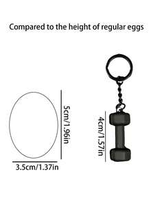 1PCS/3PCS/4PCS 简约时尚迷你健身系列钥匙扣硅胶举重杠铃片哑铃吊坠学校汽车配件可爱哥特 Y2k - 彩色 - 查看 9