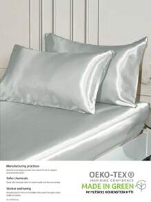 1 pièce Taie d'oreiller en satin, taie d'oreiller en soie pour les cheveux et la peau, luxueuse et douce comme la soie, ultra douce et respirante, sans rembourrage, lavable en machine