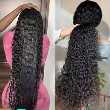 42 Inch 200% Density 13x4 Lace Front Human Hair Wig Short Curly Bob Lace Front Human Hair Wigs PrePluck With Baby Hair Water Wave Frontal Wigs For Women 13x4 Deep Wave Lace Front Wig Wear Go Glueless Wigs Human Hair Pre Plucked Pre Cut 5x5 4x4 HD Closure Wigs Human Hair