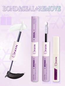 二合一防水睫毛胶，持久牢固，包含睫毛胶、镊子、睫毛刷，易于卸除，防水持久，适合DIY嫁接睫毛 - 黑色 - 查看 4