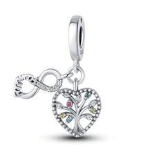 1 Pc Love Pendant 925 Sterling Silver Beads Charm Paw Pendant Fit Bracelet Necklace Women DIY Beads Fine Jewelry Family Gift - Silver - View 17