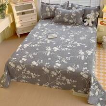 3pcs/Set Soft Skin-Friendly Printed Thickened Bedding Set, Modern Rectangular Stylish Minimalist Design Luxury Double Bed Sheet Cover With Pillowcase, Multi-Size Options Suitable For Bedroom Home All Seasons