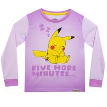pokemon Pokémon Girls Pyjamas | Pikachu Pyjamas | Pikachu PJs For Girls | Official Merchandise - Purple - View 3