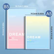 1 Book, B5/A5, 136 Pages, B5 Waterproof Soft Surface PP Glue Cover Notebook, Colorful Simple Diary, Notebook, Horizontal Line Diary, Notebook For Office, Home, School,School Supplies,Back To School