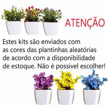 Decorative Vases Kit Small Vases With Artificial Plants Home Office Decoration - 胡椒 - 查看 3