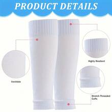 A 4pcs Sports Soccer Accessory Set - Essential Items For Neutral Soccer, Including Grip Socks, Sports Sock Sleeves, Soccer Cleats, And Athletic Straps - Breathable, Knitted Fabric, Available In Various Colors. - Multicolor - View 3