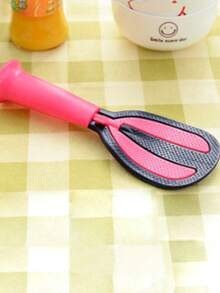 1pc Multifunctional Non-Stick Rice Spoon & Spatula, Plastic Rice Scoop, Rotatable Rice Washing Spoon Stand