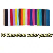 10pcs/5pcs/1pc Pack Sports Yoga Headband, Soft & Stretchy Anti-Slip Wide Headband For Women, Suitable For Yoga, Running, Workout, Fitness