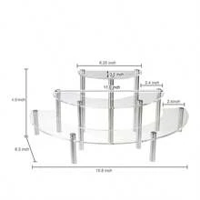 Elegant 3-Tier Acrylic Storage Box - Portable Countertop Display Stand For Makeup, Jewelry | Space-Saving Storage Decor For Wedding And Outdoor Season, Wedding Display Stand | Modern Aesthetic | Durable Plastic, Display Stand