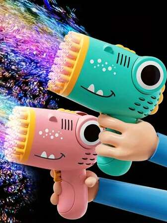 1 件 40 孔发光版太空泡泡枪户外玩具，超长续航，可吹泡泡，玩具，儿童玩具，男孩玩具