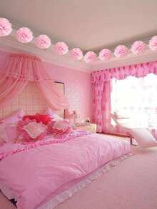 9 quả Pom Pom giấy, hoa giấy màu hồng, xanh và vàng, trang trí treo bóng, đám cưới, tiệc sinh nhật, tiệc cô dâu, tiệc độc thân, đồ dùng cho tiệc, đồ trang trí tiệc chào đón em bé, trang trí phòng, giáng sinh, ngày của cha - Nhiều màu - Xem 5