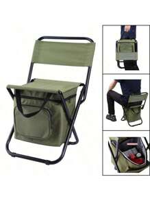 Tragbarer Outdoor Camping Klappstuhl, Lässig Camping Angelstuhl mit Rückenlehne - leichter und stabiler Eisenlegierungsrahmen, Outdoor Stuhl, geeignet für Outdoor-Aktivitäten wie Camping, Angeln, Picknick usw.