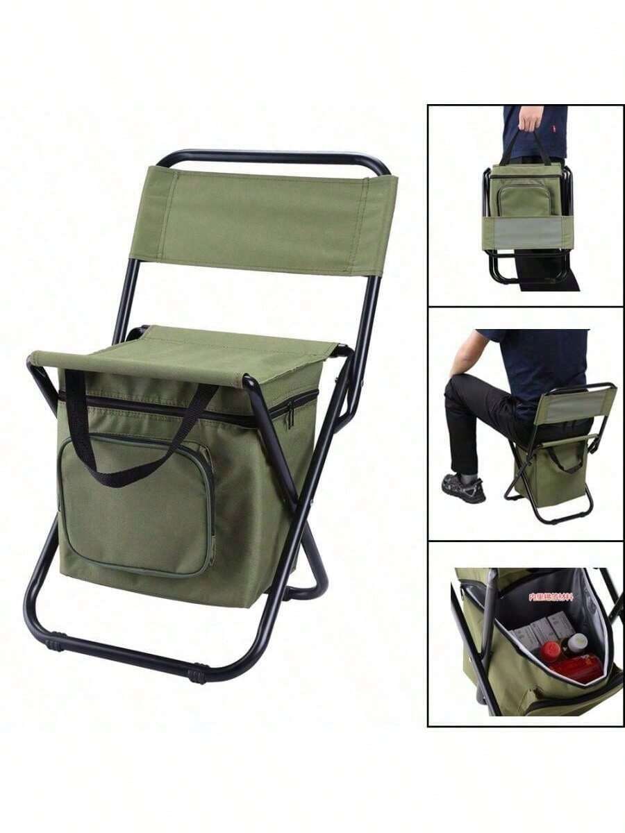 Tragbarer Outdoor Camping Klappstuhl, Lässig Camping Angelstuhl mit Rückenlehne - leichter und stabiler Eisenlegierungsrahmen, Outdoor Stuhl, geeignet für Outdoor-Aktivitäten wie Camping, Angeln, Picknick usw.