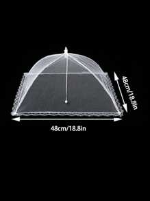 New Hot Selling Cross-Border Insect Proof Home Outdoor Picnic Dust Proof Food Cover Folding Mesh Square White Cover Vegetable Cover Fly Proof Vegetable Cover, Foldable Mesh Food Cover