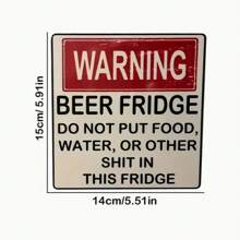 1/2/3 piezas, Imán de nevera de advertencia de cerveza humorístico - Resina de poliéster duradera, montado en la pared, muy adecuado para la decoración de la cocina, el hogar, artículos esenciales para dormitorio