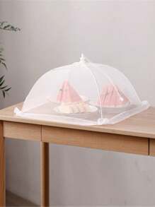 New Hot Selling Cross-Border Insect Proof Home Outdoor Picnic Dust Proof Food Cover Folding Mesh Square White Cover Vegetable Cover Fly Proof Vegetable Cover, Foldable Mesh Food Cover