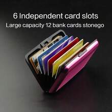 RFID Metal Wallet And Business ID Credit Card Card Case Women Men Business ID Credit Card Card Holder Protector Wallet Card Holder Package Box For Women For Men RFID Wallet Card Wallet Wallet Mini Wallet Purse Wallet - Multicolor - View 9