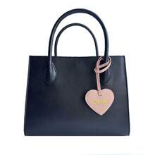 Customized Initials 1pc Five PU Leather Heart Shape Ladies Luggage Bag Charm Pendant, Monogrammed Heart Women Handbag Pendant Gift, Personalized PU Leather Heat Keychain, Tassels For Jewelry Making Key Chain DIY Craft Bag Accessories, Multifunction, Versatile, Large Capacity, Lightweight, Functional, Practical, All-Purpose, Colorful, Cute - Multicolor - View 6