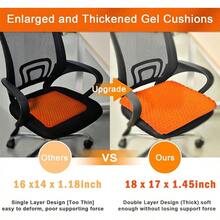 Gel Seat Cushion, Cooling Seat Cushion (Super Large & Thick), Breathable Honeycomb Design Absorbs Pressure Points Seat Cushion, Gel Cushion For Office Chair, Home Car Seat Cushion For Wheelchair