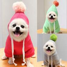 Warm Dog Winter Clothes Cute Fruit Dog Coat Hoodies Fleece Pet Dogs Costume French Bulldog Chihuahua Ropa Para Perro(Green,XS) - 綠色 - 查看 3