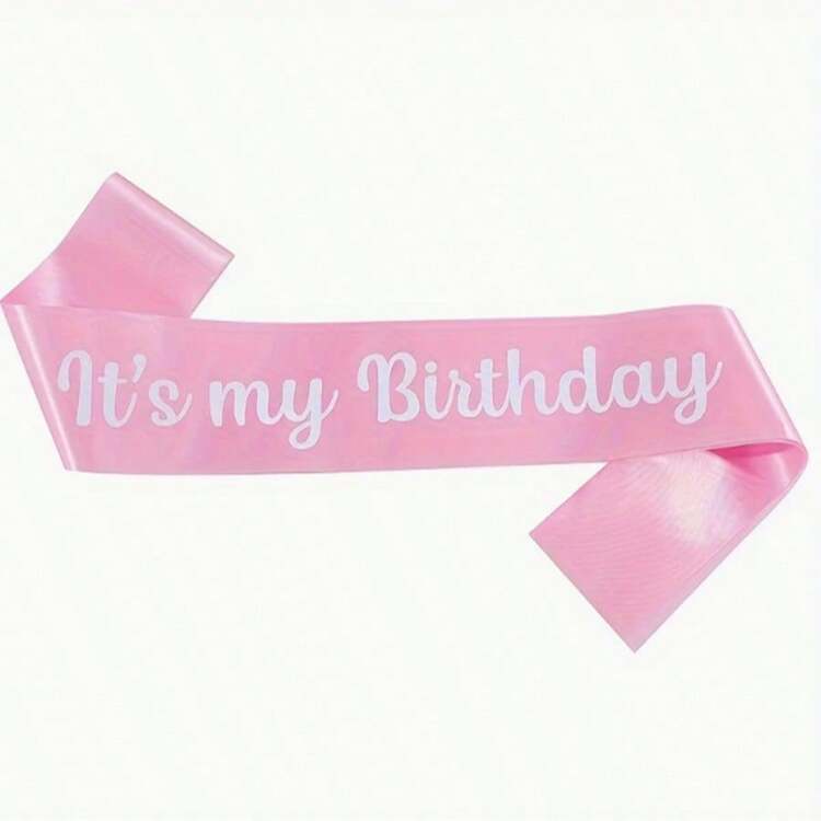 1Pc, Ruy băng thắt lưng 'It's My Birthday' dành cho nam và nữ, Thắt lưng It's My Birthday màu hồng đậm, trắng, vàng hồng, đen với dây thắt lưng bằng kim loại óng ánh cho sinh nhật lần thứ 16, 18, 21, 30, 40, 50, 60, 70, 80, 90, quà tặng thắt lưng sinh nhật hoặc bất kỳ bữa tiệc sinh nhật nào, cho mọi lứa tuổi - Nhiều màu - Xem 16