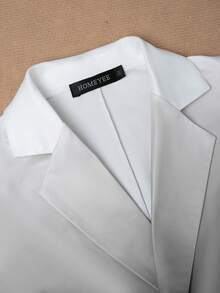 HOMEYEE Women's Lapel Tie Dye Tie-Dye Open Front Blazer Jacket, Casual Vacation Long Sleeve Business Elegant Professional Office Fashion Outerwear - Grey - View 4