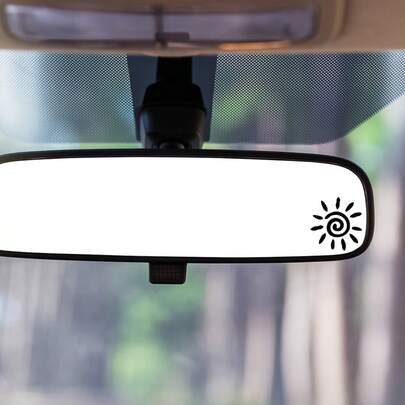 Car Mirror Stickers, Cute Little Sun Stickers, Cute And Funny Car Mirror Visor Gift Stickers, Car Mirror Rear Mirror Visor Stickers - Vinyl Car Stickers Gifts