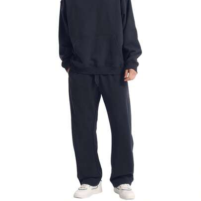 Faiable Men's Premium Fleece Sweatpants - Extra Soft Wide Leg Lounge Pants With Deep Pockets, Adjustable Drawstring  Breathable Fabric For Home, Gym