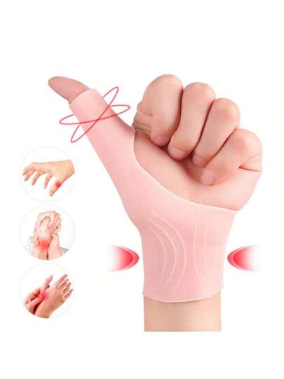 Muñequera de gel con soporte para el pulgar, terapia para la muñeca y la mano. Guantes impermeables de gel de silicona elástica. (Productos de silicona: mantenerlos alejados de objetos punzantes para evitar arañazos o daños causados por el contacto o la fricción.)