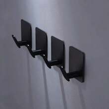 No Drill Adhesive Hooks - Black Towel Hooks, Robe Hooks, Stainless Steel Wall Hooks, Rust & Oil Proof, Stick On Bathroom Or Kitchen Home Essentials, Bathroom Accessories, Must-Have 2026 - Multicolor - View 9