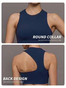 Yefecy 女士时尚纯色镂空运动文胸，夏季