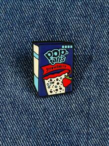 1/4 pièces Broche de rouleau de pizza, épinglette en métal d'alliage avec lettres colorées, accessoire décoratif pour sac, vêtements, bureau, chemises, vestes, bijoux pour Noël et Halloween