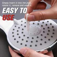 100 piezas Cepillo de limpieza para ducha de 1 segundo, cepillo de limpieza de poros, cepillo de nailon anti-obstrucción, adecuado para cocina, baño, toma de teléfono, de vuelta a la escuela