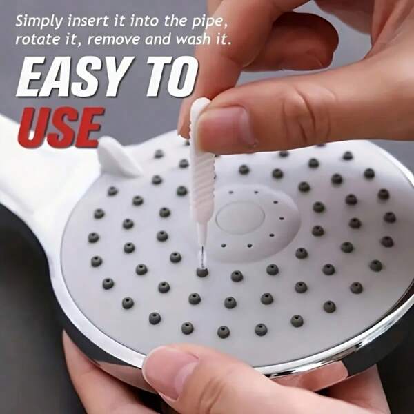 100 piezas, Cepillo de limpieza para cabezal de ducha de 1 segundo, Cepillo de limpieza de poros, Cepillo de nailon antiobstrucciones, Apto para cocina, baño, tomas de teléfono, vuelta al cole