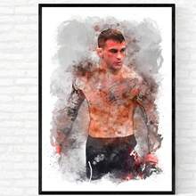 1 件/3 件墙面艺术海报可选框架流行混合武术 MMA 海报拳击手水彩墙面艺术印刷帆布画臭名昭著的图片用于家居装饰,带框架的墙面艺术 - 彩色 - 查看 51