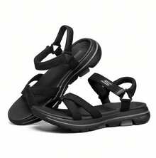 Skechers Damen GO WALK 5 leichte, bequeme Sandalen, rutschfest, stoßabsorbierend, Sommer Sport Strandschuhe, simples und elegantes Sommer Mode Design, flexibel