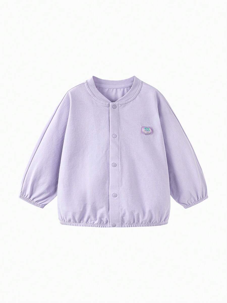 mini bala Áo khoác chống nắng nhẹ, khô nhanh cho bé trai và bé gái, áo khoác ngoài chống nắng bằng sợi len nguyên bản - hồng tím - Xem 1