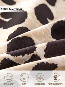1pc Leopard Print Fitted Sheet, Bedding, Fitted Sheet, Mattress Cover, Soft & Comfortable Bedroom Mattress Protector, Fitted Sheet Only, Machine Washable - Multicolor - View 7